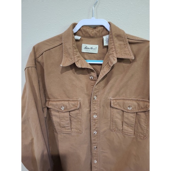 Vintage Eddie Bauer Flannel Shirt Men's SZ  XL button down outdoors heavy weight - Picture 2 of 11